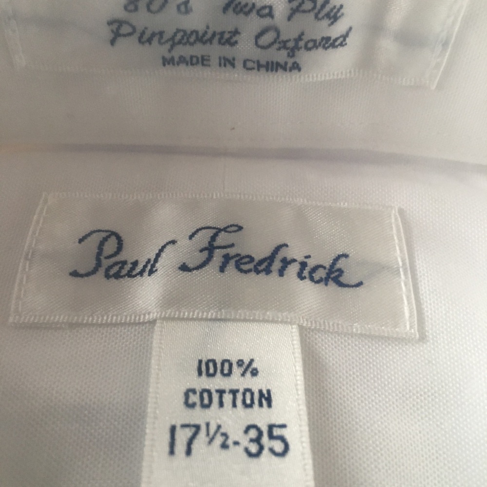6 Paul Fredrick new monogrammed french cuff shirts